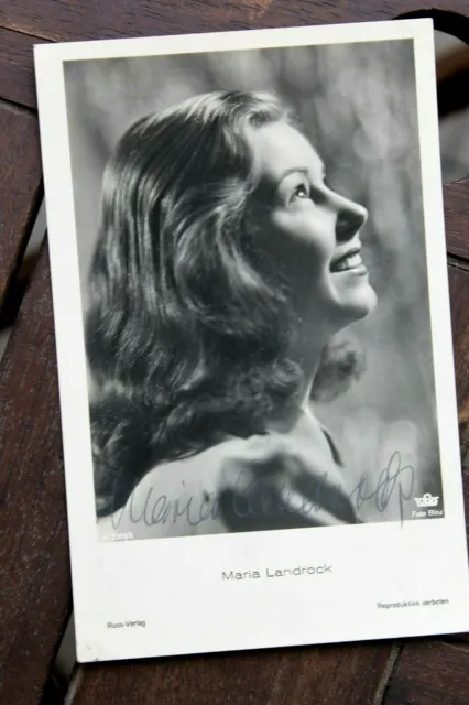 34758 Photo Ross Publisher Original Autograph Ak Maria Landrock To 1940 Film