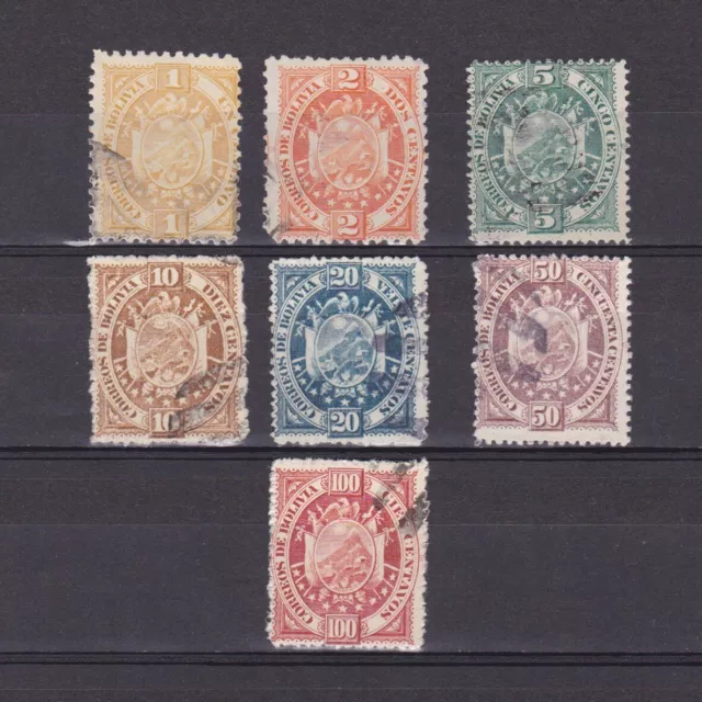 BOLIVIA 1894, Sc# 40-46, CV $74, Used