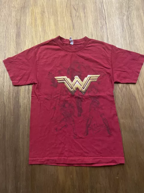 Wonder Woman Monster Jam Red Graphic Crew Neck Tee Alstyle Women's Small