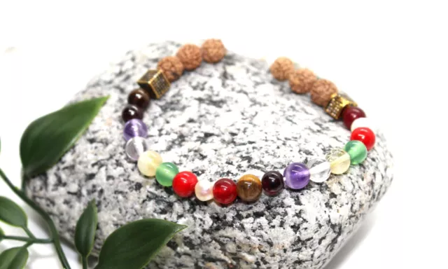 Navratna Navratan Rudraksha Wrist Band Nine Planetary Adjustable Cord Bracelet