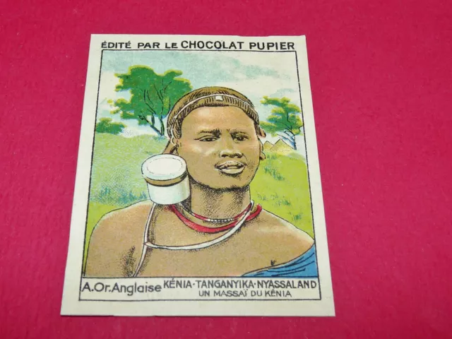 Rare Chromo Chocolat Pupier Album Afrique 1938 Orientale Anglaise Massaï Kenya