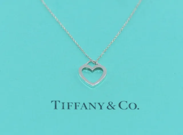 Tiffany & Co Sterling Silver Heart Pendant Necklace