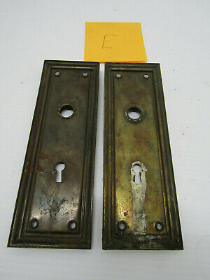 E Old Antique Metal Door Plates Backplates Ornate Hardware Plate 2