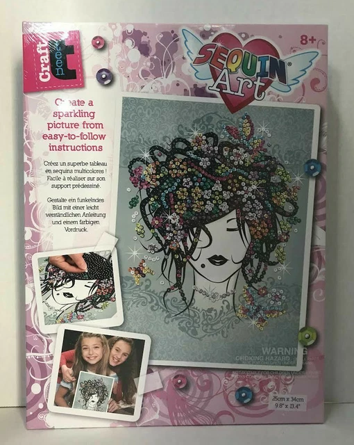 Kit de artes y artesanías brillantes de arte de lentejuelas - artesanía adolescente - flor niña para niños y adolescentes