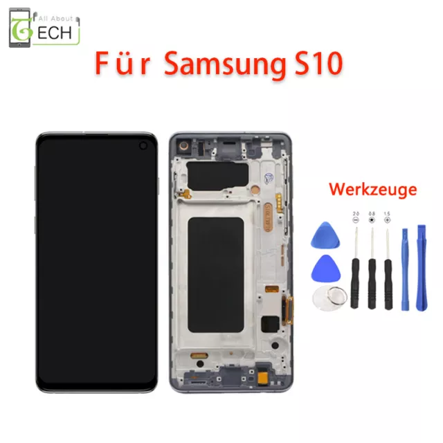 Für Samsung S10 SM-G973 LCD (TFT) Display Touch Screen Bildschirm Schwarz