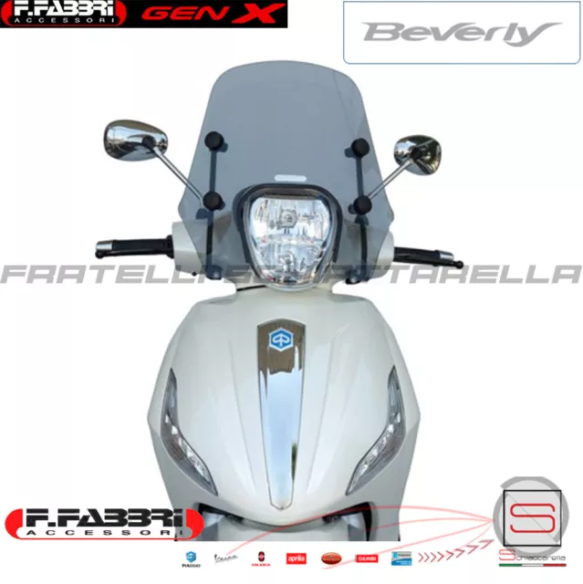 Cupolino Parabrezza Basso Lastra Fumè Piaggio Beverly 125-300-350 Dal 2010-2020