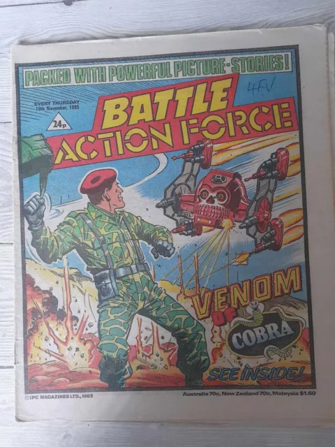 BATTLE ACTION FORCE Comic - 16 November 1985 - Johnny Red etc. FREE P+P