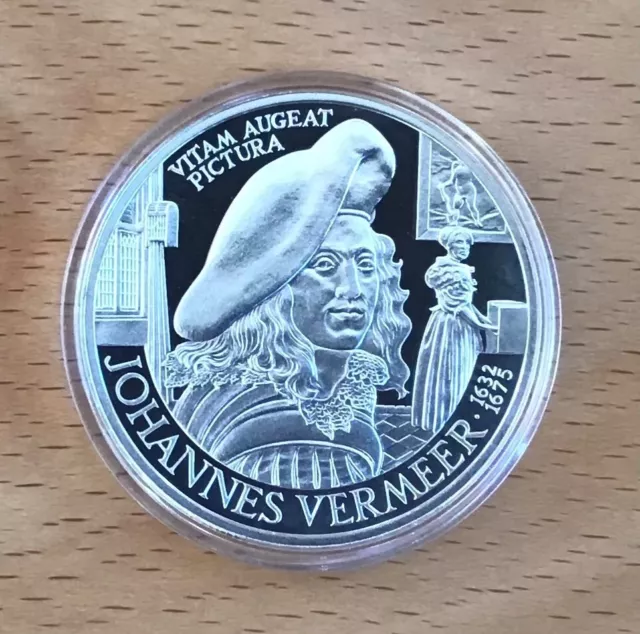 Niederlande 25 ECU 1996 Johannes Vermeer Silber Stgl. PP  Mit Zertifikat