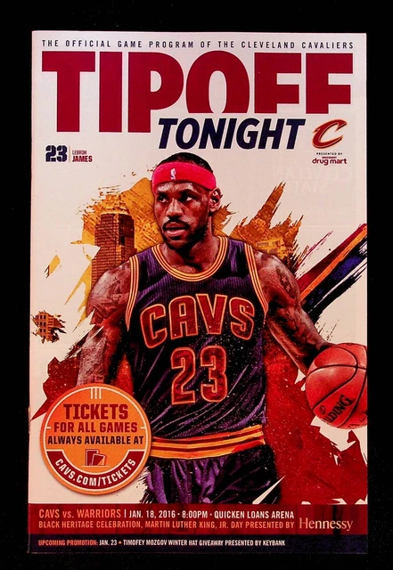Lebron James Cleveland Cavaliers Warriors NBA Program 2016 Championship Season
