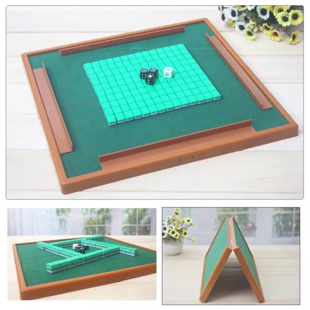 Deluxe Mahjong Set with Folding Table and Clear Tiles Great for Game Nights