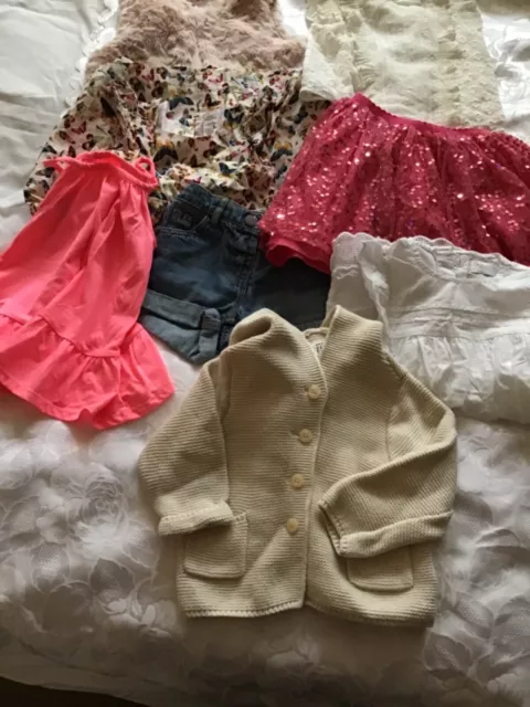 Immaculate Bundle (8) Girls Clothes Dress/Tops/Hoodie/Shorts Various Shops 2/3