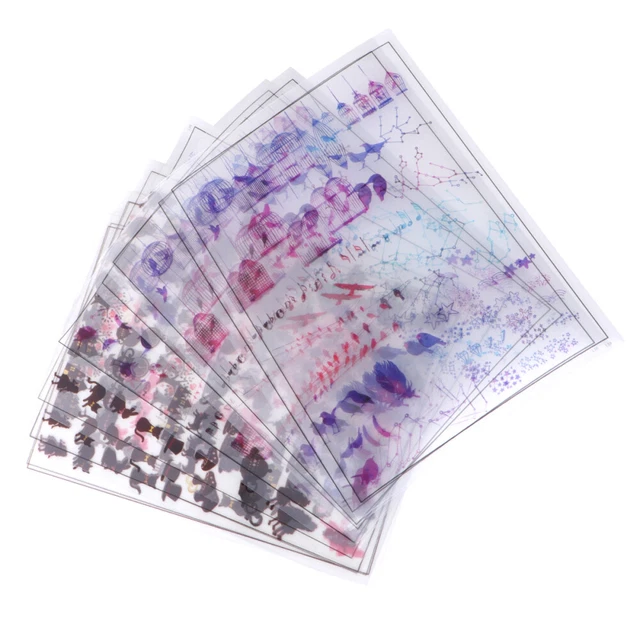 3 pegatinas Birdcage Nail Art Decors elegantes Halloween arte en uñas (aleatorias)