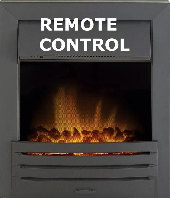 Remote Control Inset Gas Fires Uk ELECTRIC FIRE BLACK Steel Coal Flame Effect Led Remote Control Inset ...