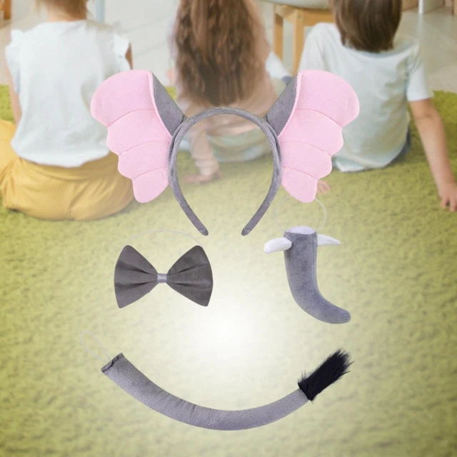 Set Accessori Per Costume Da Scimmia Per Bambini: Fascia Con Orecchie, Naso, Coda Lunga E Papillon - Ideale Per Halloween E Festa In Maschera