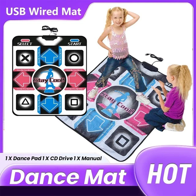 Electronic Dance Mat With Handle – 100 Songs, 60 Games, 512MB Memory, For TV & PC, Fun For Kids & Adults