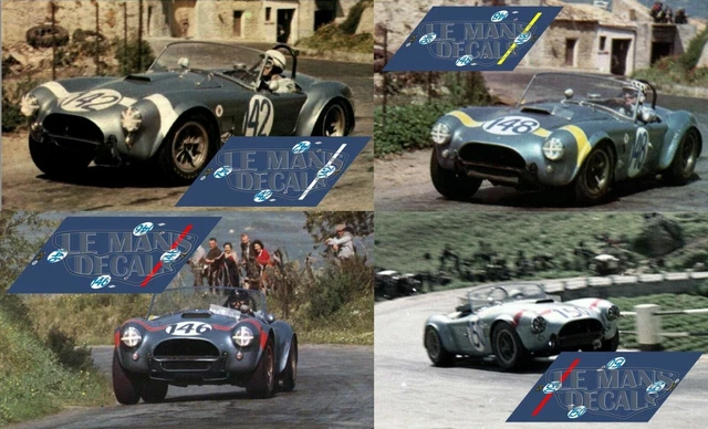 Décalcomanies AC Cobra Targa Florio 1964 - Multi-échelles (1:18 à 1:87) - Stickers Shelby