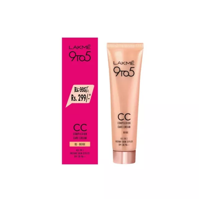 Lakme 9 To 5 CC Complexion Care Cream 30 gm SPF 30 Pa ++ Free Ship