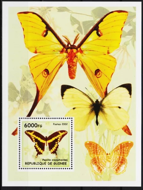 Guinea 2002 Butterfly Butterflies Insects Nature Conservation m/s MNH