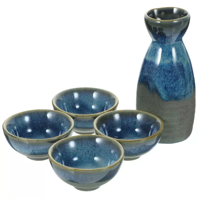 Japanese Sake Set Glass Tea Cup Saki Kettle Ceramic Cups Flagon