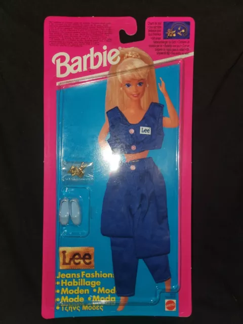Barbie Lee Jeans Fashions Blue Mini Crop Top and Pants 1995 Mattel