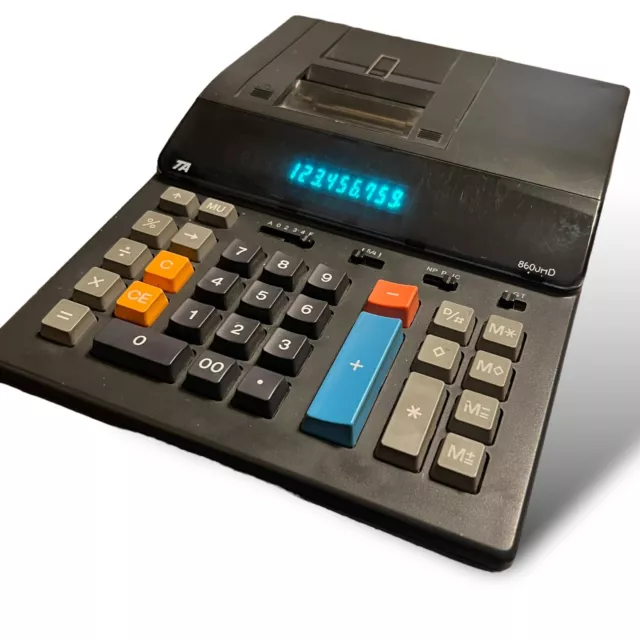 TA Adler 8600HD Desk Top Calculator Adding  Machine W/Cord, Tested Works VINTAG