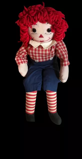 Vintage 16" Knickerbocker Raggedy Andy Doll Excellent Condition