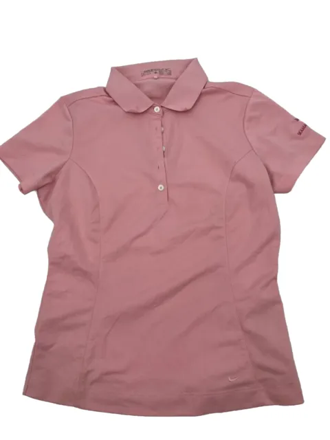 Women's Nike Dri-fit Golf Shirt Small Light pink Short sleeve polo