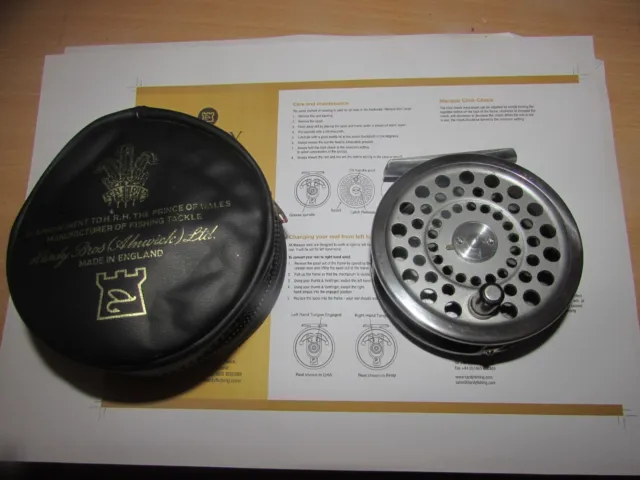 good used vintage Hardy Alnwick marquis 6 trout fly fishing reel 3.25" + case