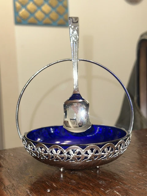 VINTAGE MAYELL EP Steel Silver Plate Butter Dish Made In England