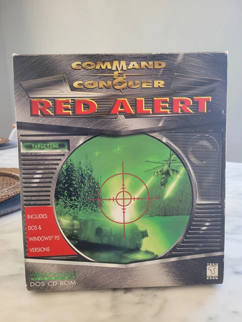 COMMAND CONQUER Red Alert Classic PC CD ROM Real Time Strategy 