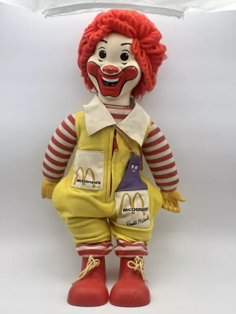 Hasbro 1978 Ronald McDonald 21” Plush Hong Kong