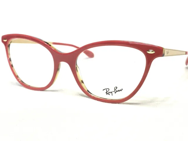NEW Ray Ban RB5360 5714 Womens Red Tortoise Gold Cat Eyeglasses Frames 54/18~145 2