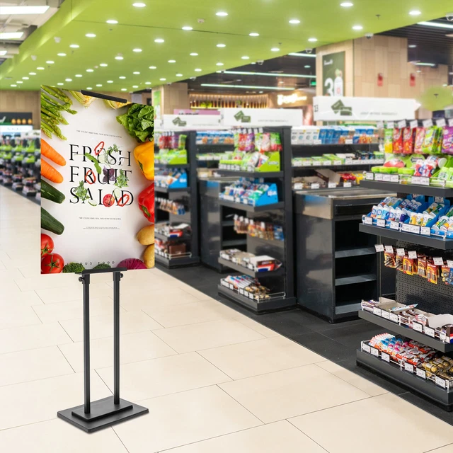 Floor Standing Sign Holder Display Adjustable up to 71" Double side Poster Stand
