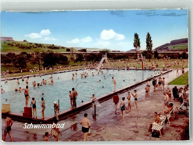39824189 - 6972 Tauberbischofsheim Schwimmbad Ort handschriftlich Foto Original