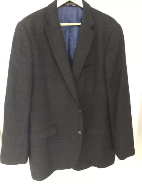 Tommy Hilfiger Navy Blue Green WINDOWPANE BLAZER JACKET 48XL 2