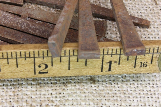 25 old Square NAILS rustic vintage 2 1/4” steel cut standard Large heavy duty 3