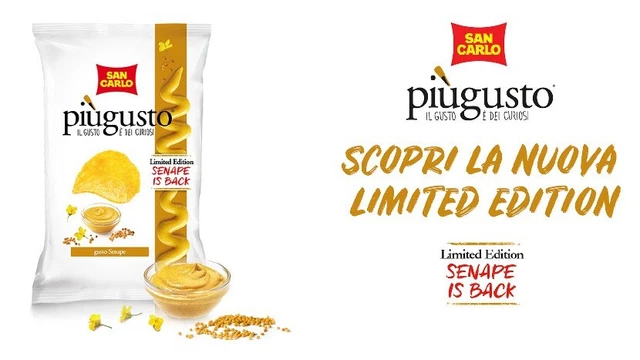 San Carlo Più Gusto Patatine Gusto Senape Busta da 150g -  LIMITED EDITION 3