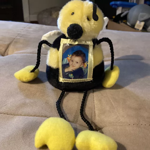 Sitting 6" Yellow Jacket Plush Holds a 2.5” Photo