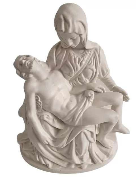 Michelangelo's Pieta Virgin Mary & Jesus Bisque Porcelain Goebel W. Germany 1960