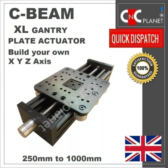 X Y Z AXIS DIY KIT CNC ROUTER PLASMA BLACK C-BEAM ACTUATOR with XL Large Gantry