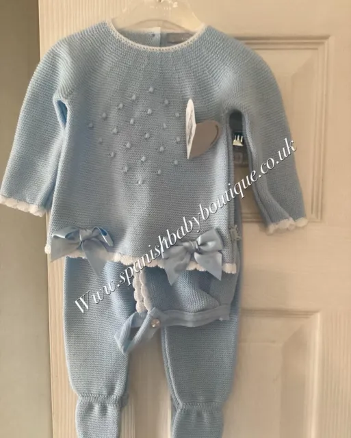 Spanish baby blue knitted Set 3 Month BNWT Romany