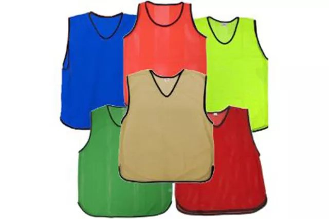 5 X  & 10 X Football Training Bibs Football Netball Rugby Hockey Cricket