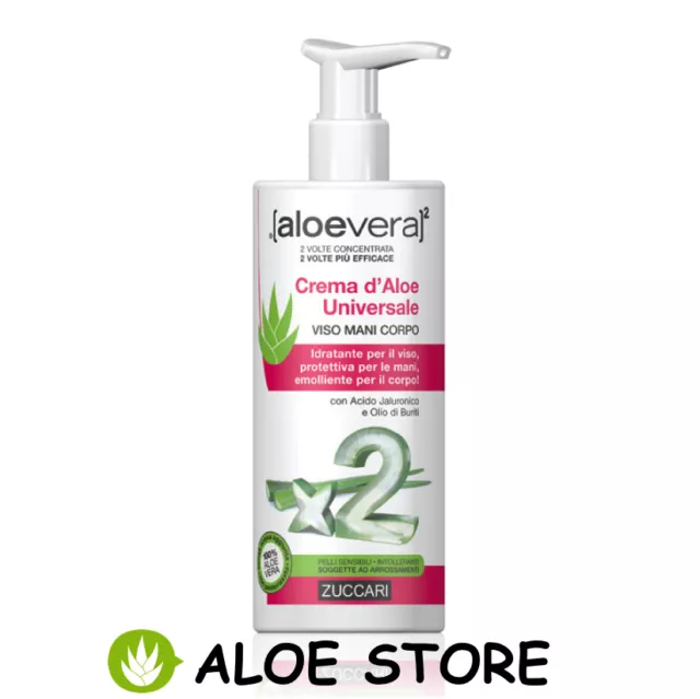 ZUCCARI ALOE VERA x2 -- 1x CREMA D'ALOE UNIVERSALE 300ml - VISO MANI CORPO