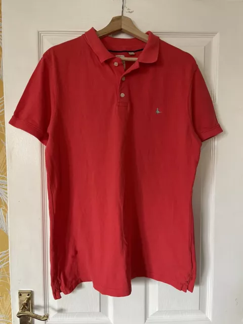 JACK WILLS Men’s Red Classic Fit Polo Shirt Size L