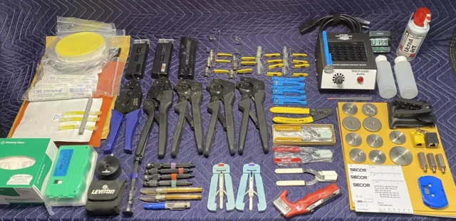 fiber optic tool lot 🚨 Corning Siecor Leviton Mixed Tool Brands