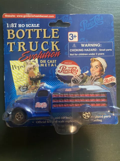 Golden Wheel HO Scale Pepsi Bottle Truck 1938 New on Card