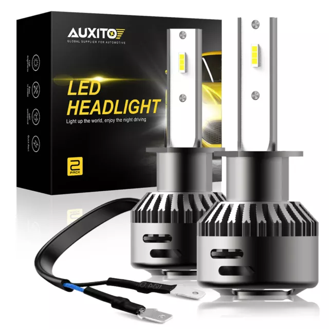 AUXITO H1 LED Headlight Kit 20000LM Hi Low Beam Bulb 6500K Lamp White High Power