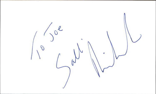 SALLI RICHARDSON EUREKA Signed 3"x5" Index Card