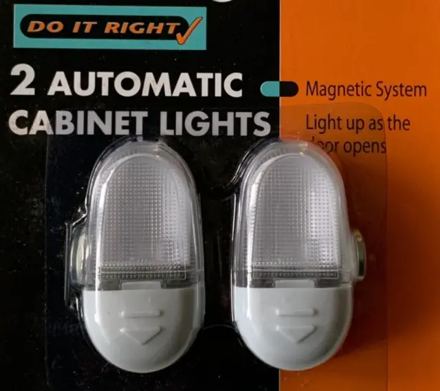 💡 2x Automatic Cabinet Closet lights by Magnet