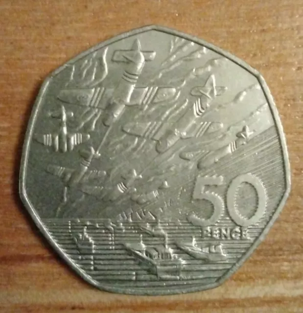 RARE 50p 1994 D-DAY NORMANDY LANDINGS COIN